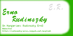 erno rudinszky business card